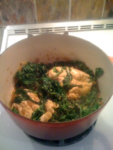 Chicken, Collards and Green Chilies